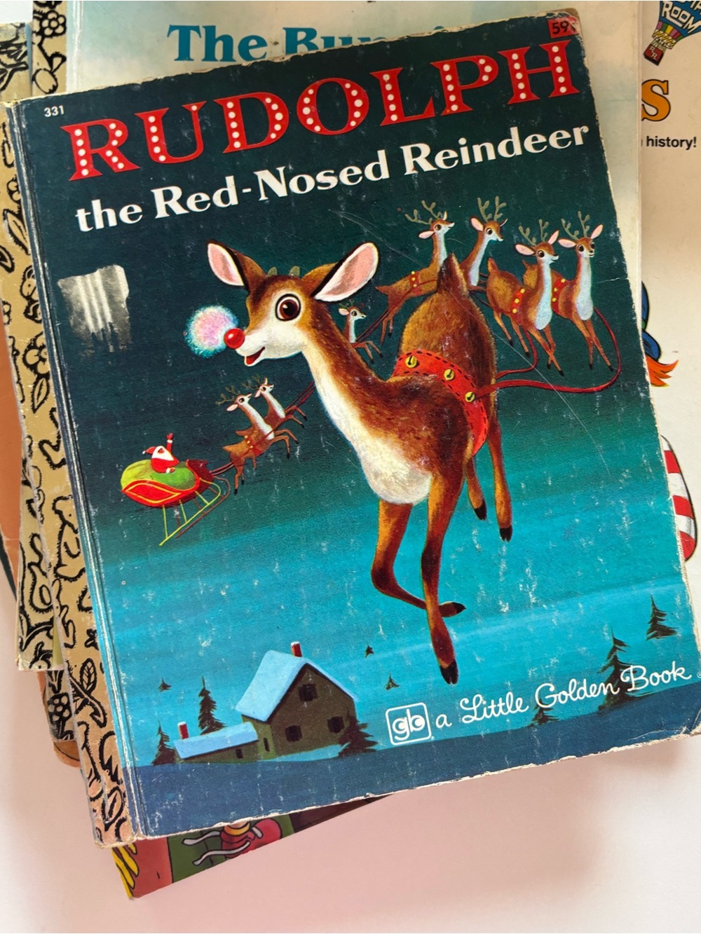 Vtg 1978 Rudolph the red nosed reindeer little golden book